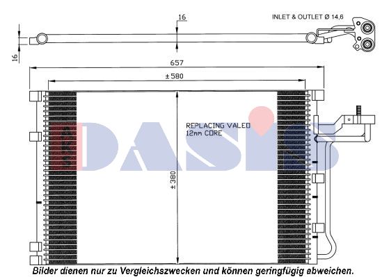 AKS DASIS Конденсатор, кондиционер 222003N